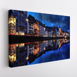 Strasbourg Canvas Print, France Wall Art, Large Strasbourg Downtown