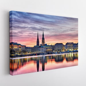 Hamburg Canvas Print, Germany Wall Art, Hamburg Skyline