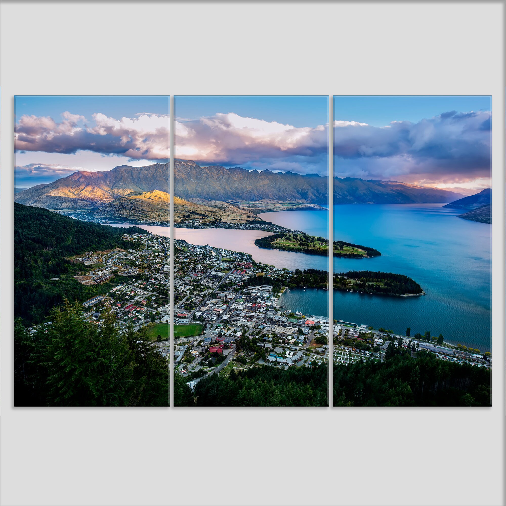 Queenstown Canvas Print, Queenstown Wall Art, Large Queenstown Skyline