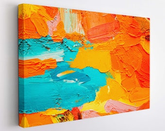 Abstract Oil Painting Canvas Print, Abstract Canvas Wall Art, Modern Canvas Art, Contemporary Wall Art