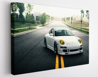 ポルシェ 911 キャンバス プリント、ポルシェ ウォール アート、スポーツ カー プリント、ポルシェ キャンバス アート