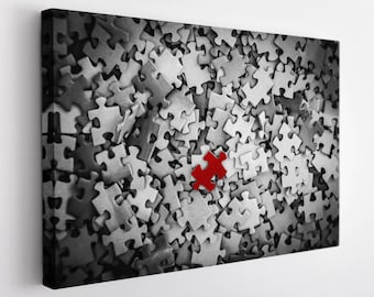 Be Different Canvas Print, Puzzle Canvas Art, Puzzle Wall Art