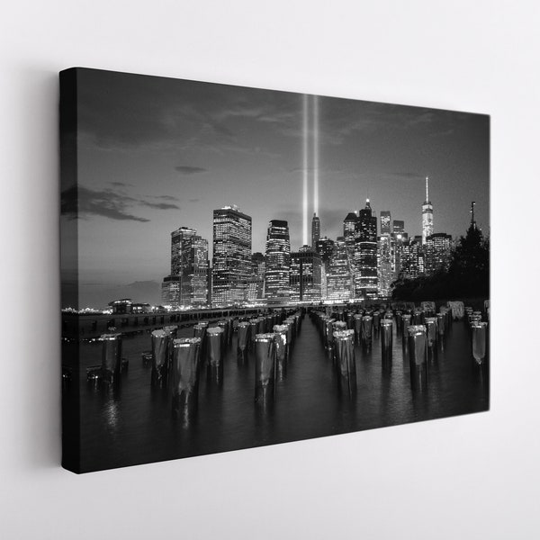 Impression sur toile noir et blanc de New York, Art mural de New York