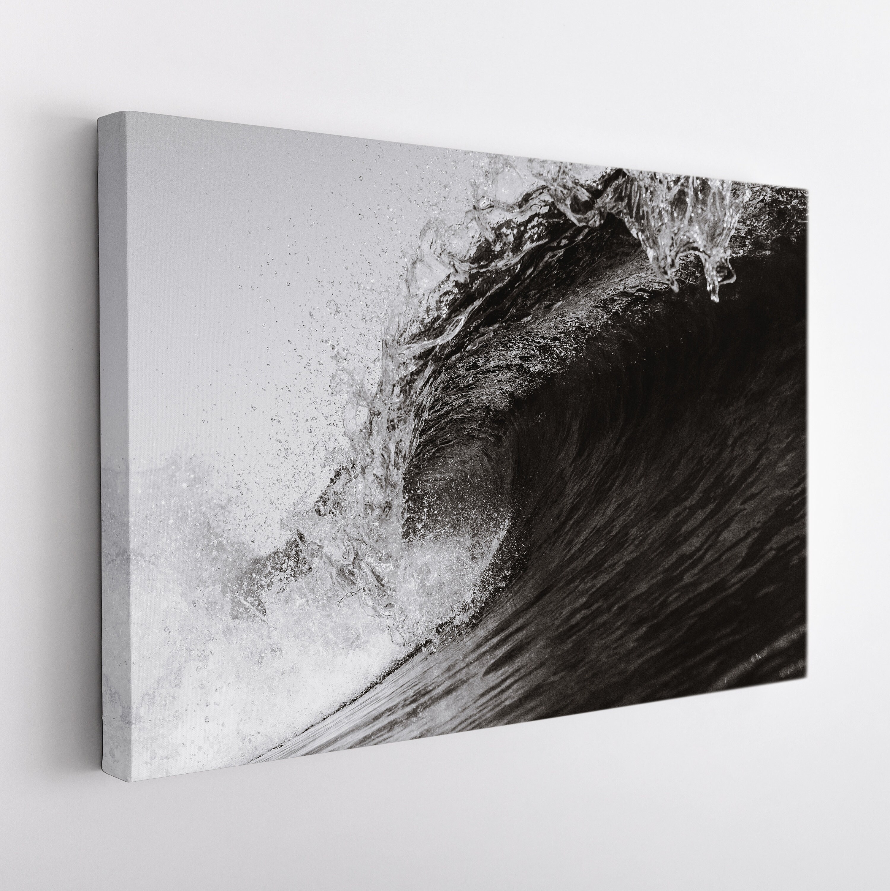 Ocean Wall Art, Black And White Wave Canvas Print, Ocean Canvas Print, Sea Wave Canvas Print, Nature Landscape Canvas Art