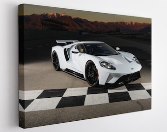 Ford GT Wall Art, Ford Canvas Print, Sport Car Print, Ford Canvas Art