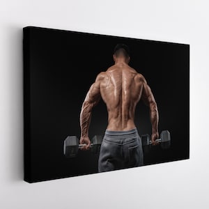 Bodybuilding Canvas Print, Weightlifting Poster, Fitness Print, Fitness Motivation, Gym Canvas