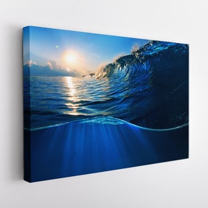 Ocean Wave Canvas Print, Ocean  Wall Art, Sea Canvas Print, Nature Landscape Canvas Art