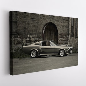 Ford Mustang Shelby GT500 Wall Art, Ford Mustang Canvas Print, Sport Car Print, Ford Mustang Canvas Art