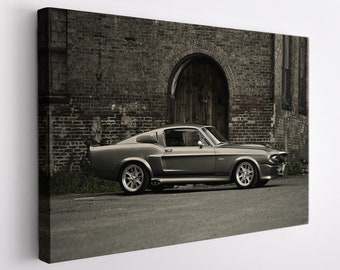 Ford Mustang Shelby GT500 Wall Art, Ford Mustang Canvas Print, Sport Car Print, Ford Mustang Canvas Art