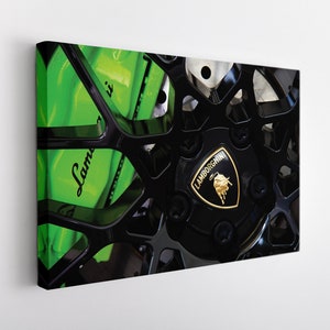 Lamborghini Wheel Canvas Print, Lamborghini Wall Art, Sport Car Print, Lamborghini Canvas Art