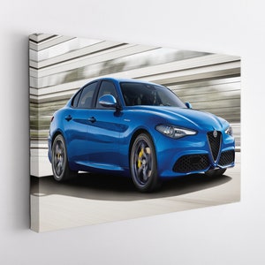 Alfa Romeo Giulia Veloce Canvas Print, Alfa Romeo Giulia Veloce Wall Art, Sport Car Print, Alfa Romeo Giulia Veloce Canvas Art