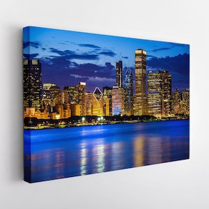 Chicago Canvas Print, Chicago Wall Art, Large Chicago Skyline