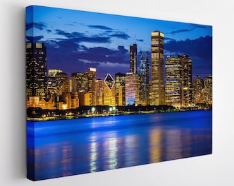 Chicago Canvas Print, Chicago Wall Art, Large Chicago Skyline