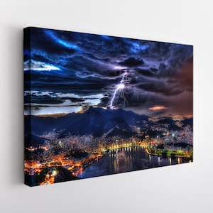 Rio de Janeiro Canvas Print, Rio de Janeiro Skyline, Brazil Canvas Art