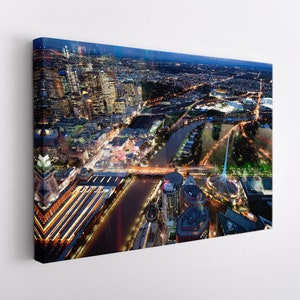 Melbourne Canvas Print, Australia Wall Art, Melbourne Skyline