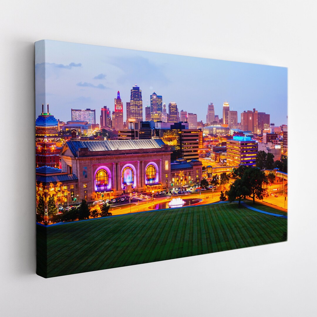 Kansas City Canvas Print Kansas City Wall Art Kansas City Etsy France