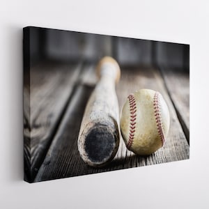 Vintage Baseball Canvas Art, Baseball Print, Baseball Wall Art, Baseball Fan Gift, Baseball Wall Decor