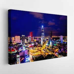 Ho Chi Minh City Canvas Print, Vietnam Wall Art, Large Ho Chi Minh City Skyline