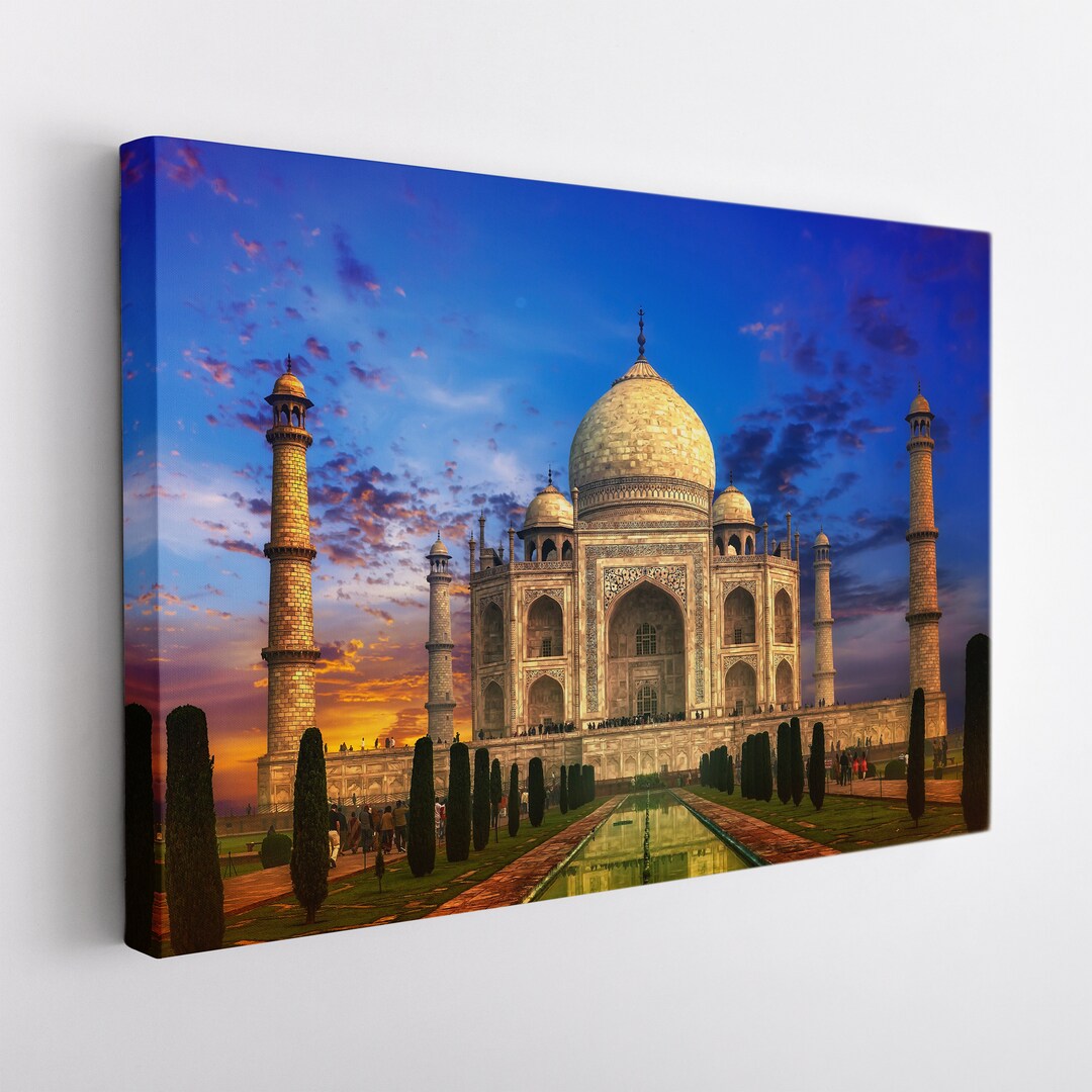 Taj Mahal Canvas Print, Taj Mahal, India Wall Art, India Canvas Art Etsy