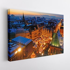 Bremen Canvas Print, Germany Wall Art, Bremen Skyline