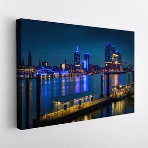Hamburg Canvas Print, Germany Wall Art, Hamburg Skyline