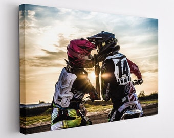 Motocross Wall Art, Dirt Bike Canvas Print, Motocross Wall Decor, Motocross Love Canvas Art