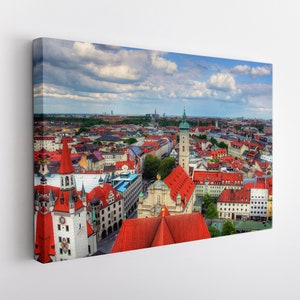 Munich Canvas Print, Germany Wall Art, Munich Skyline