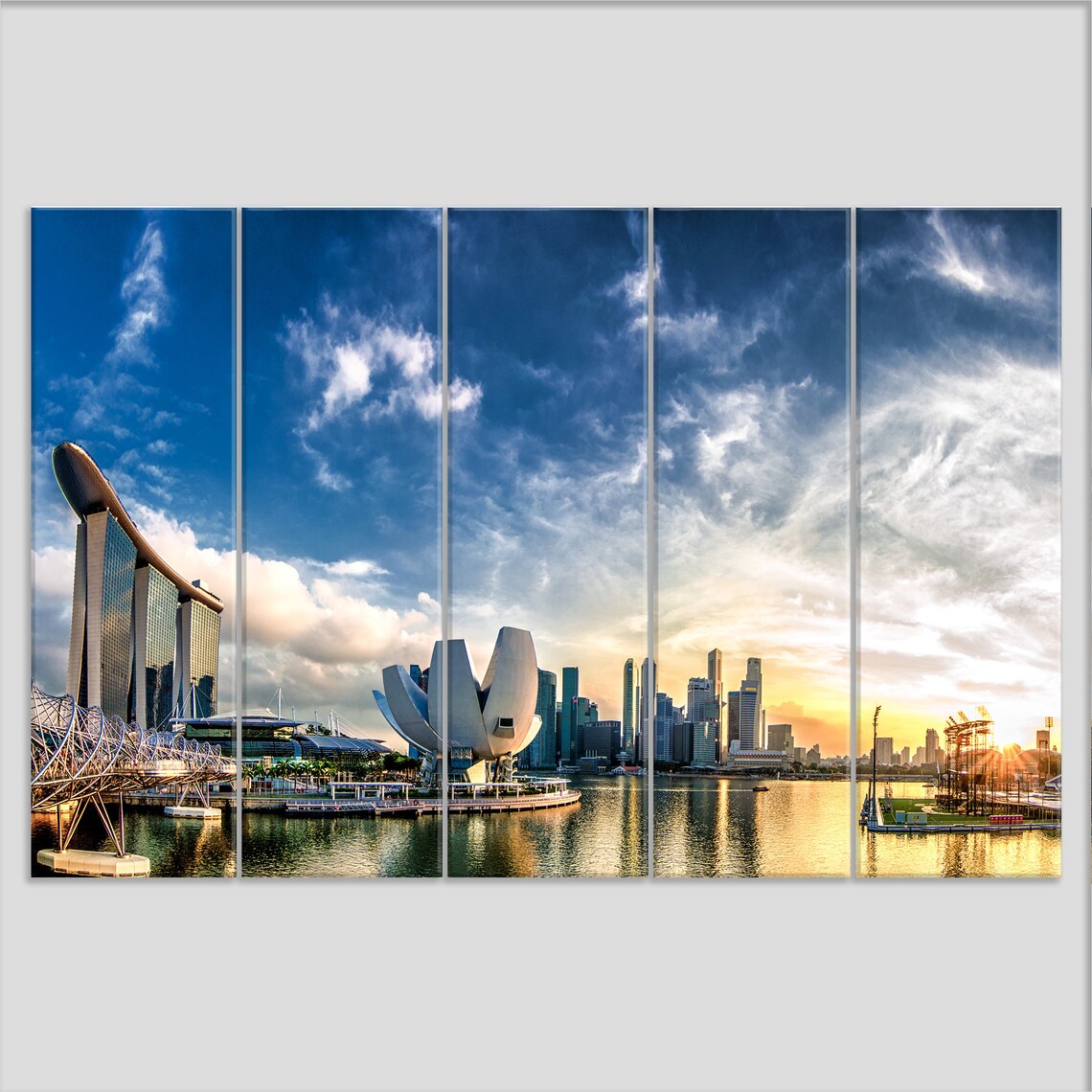 Singapore Wall Art Singapore Canvas Print Singapore Skyline Etsy