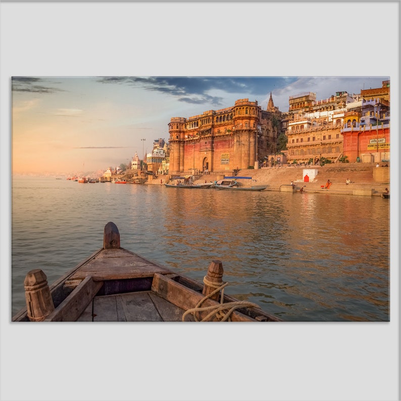 Varanasi Canvas Print India Wall Art India Canvas Art Etsy