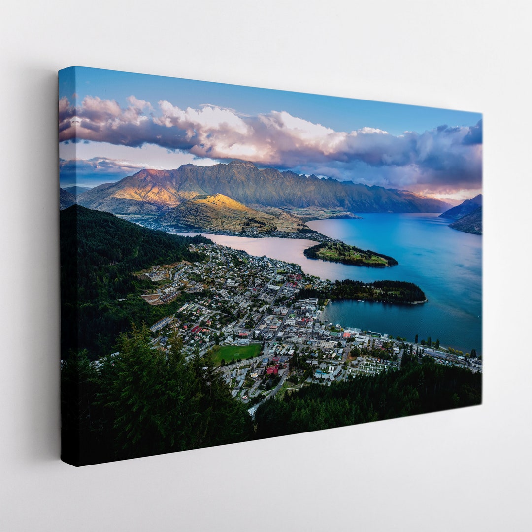 Queenstown Canvas Print, Queenstown Wall Art, Large Queenstown Skyline
