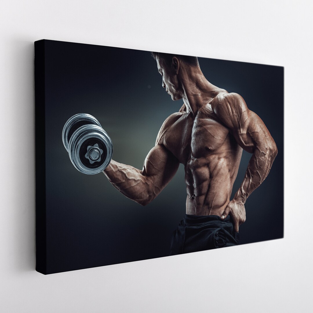 Impression sur toile de musculation, Affiche d’haltérophilie ...