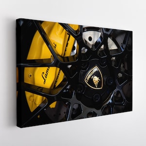 Lamborghini Wheel Canvas Print, Lamborghini Wall Art, Sport Car Print, Lamborghini Canvas Art