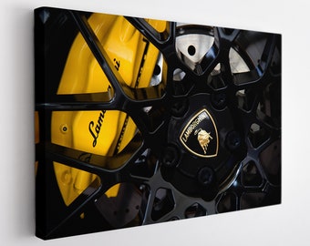 Lamborghini Wheel Canvas Print, Lamborghini Wall Art, Sport Car Print, Lamborghini Canvas Art