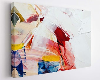 Abstract Oil Painting Canvas Print, Abstract Canvas Wall Art, Contemporary Wall Art