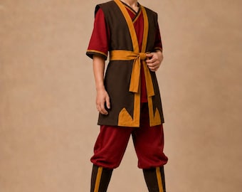 Kostüm für Jungen im Stil der Feuernation – Kampfkunst-Cosplay-Set