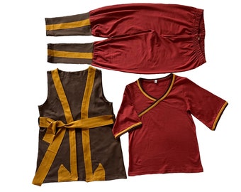 Avatar Cosplay Costume: Cotton Jersey 4-Piece Set