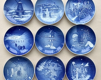 Vintage Bing & Grondahl Copenhagen Christmas Plate. Danish Blue Porcelain (1947-1987)