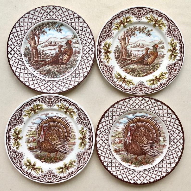 french vintage brown plates