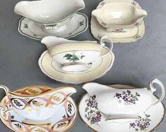 Vintage gravy / sauce boat and underplate