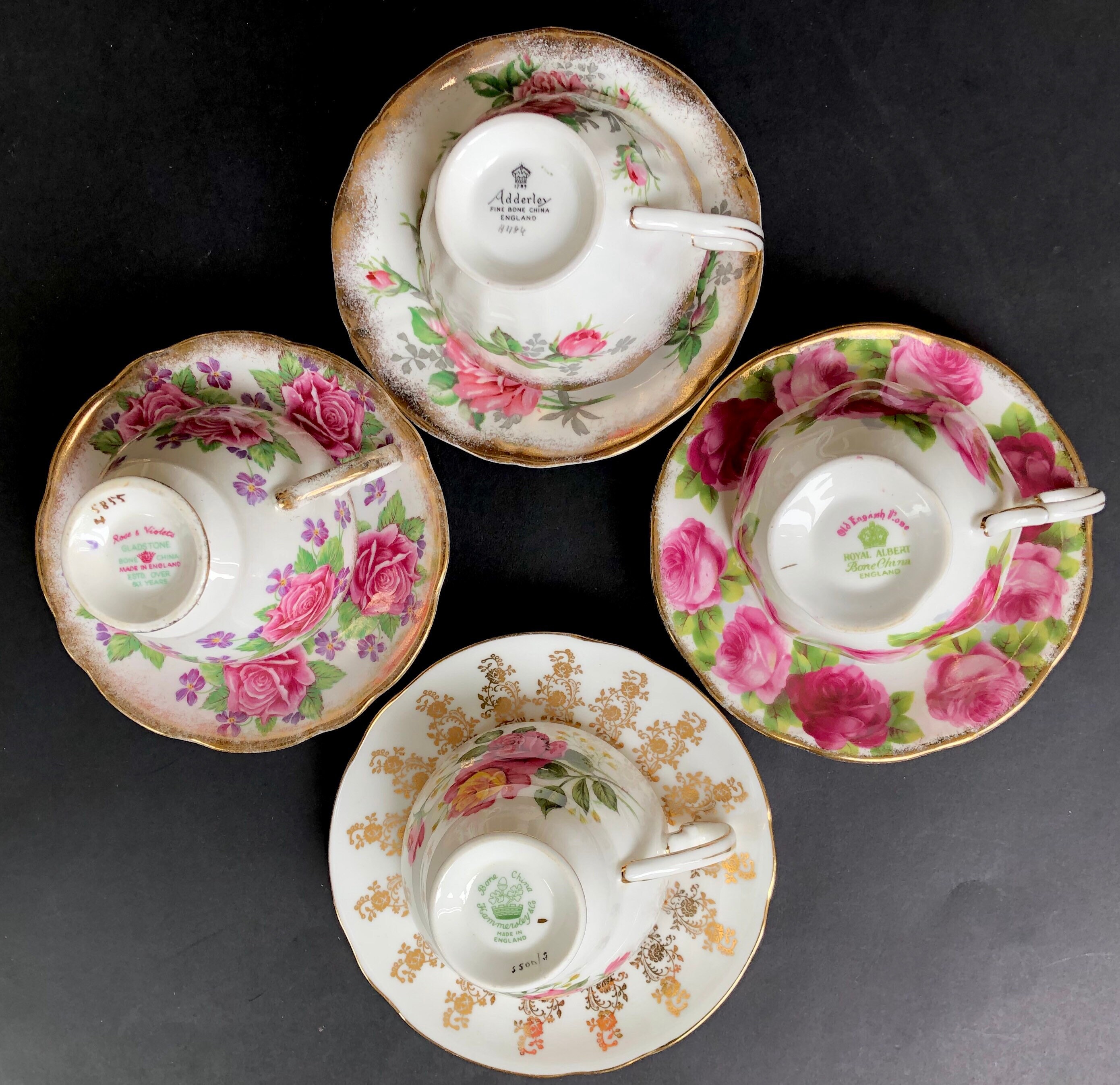 Vintage Mismatched Teacups and Saucers With Adorable Roses. Etsy
