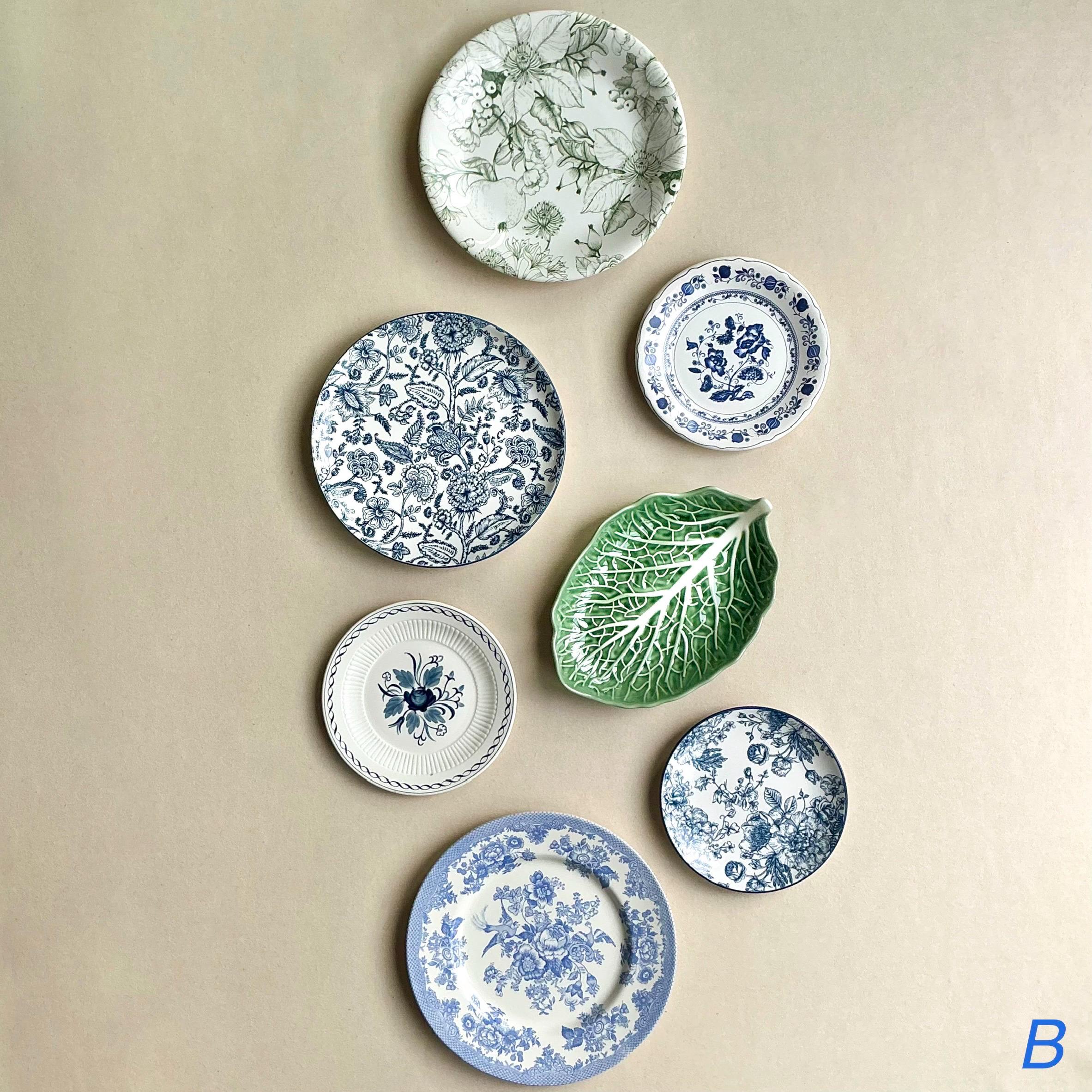 Vintage Blue Plate Set - Etsy