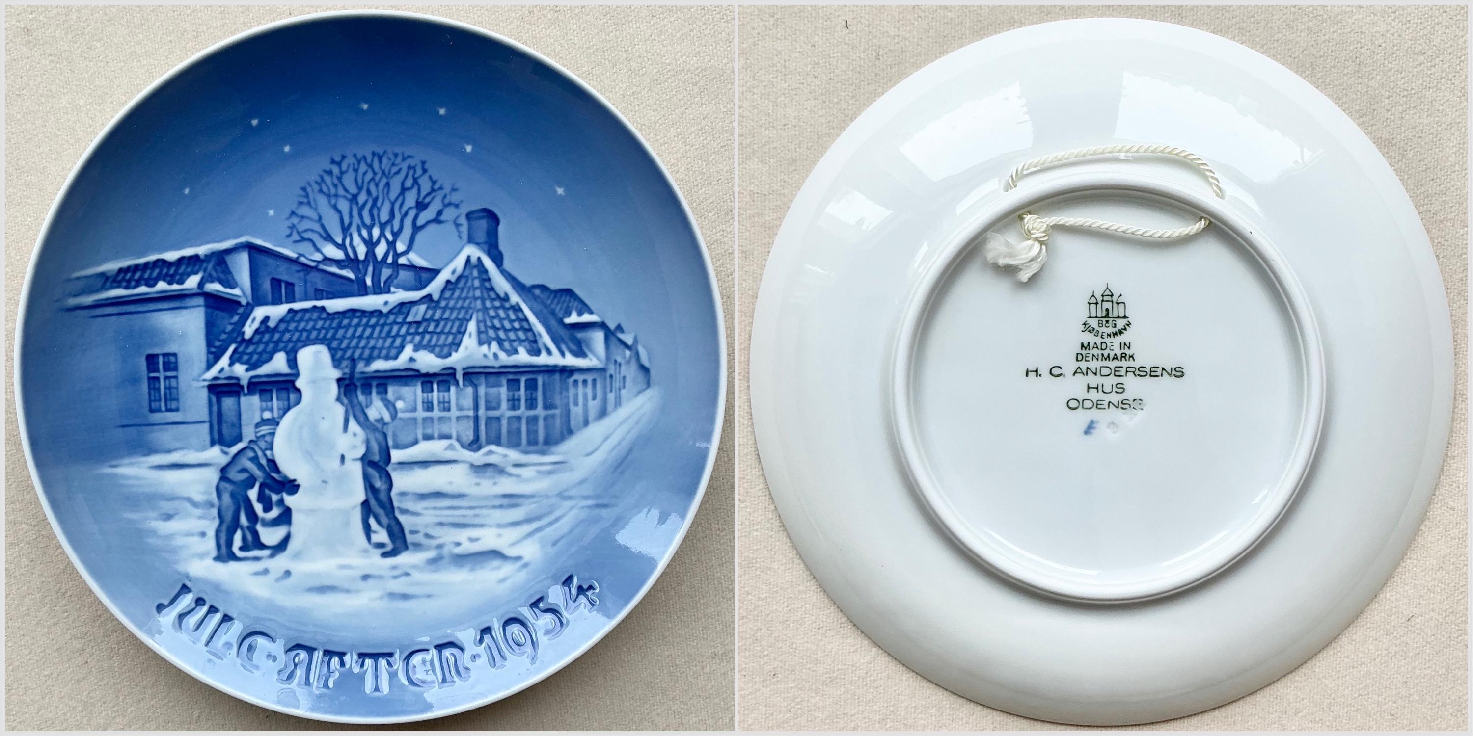 Vintage Bing & Grondahl Copenhagen Christmas Plate. Danish Blue ...