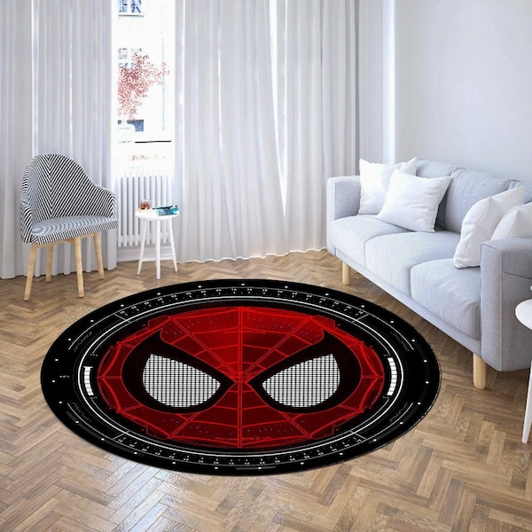 Spiderman,Spiderman Rug,Spiderman,Area Rug,Popular Rug,Round Rug,Kids Rug,Spiderman Carpet,Modern Rug,Fan Rug,Gift Rug,ForKids Room Rug,Gift