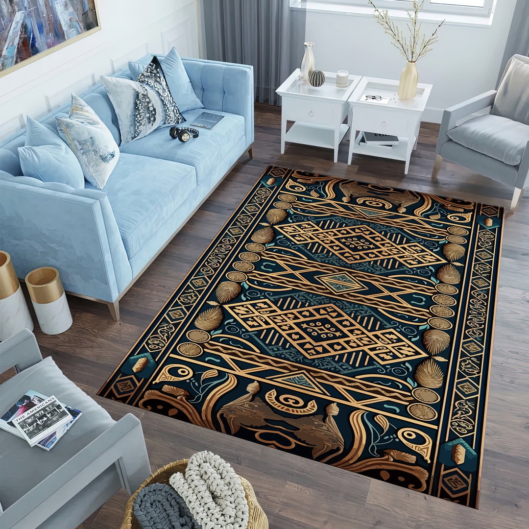 Old Ancient Egyptian Rug Egypt Pattern Rug Gift for Her Etsy