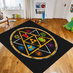 Legend of Zelda Rug: Game Room Decor, Gamer Gift