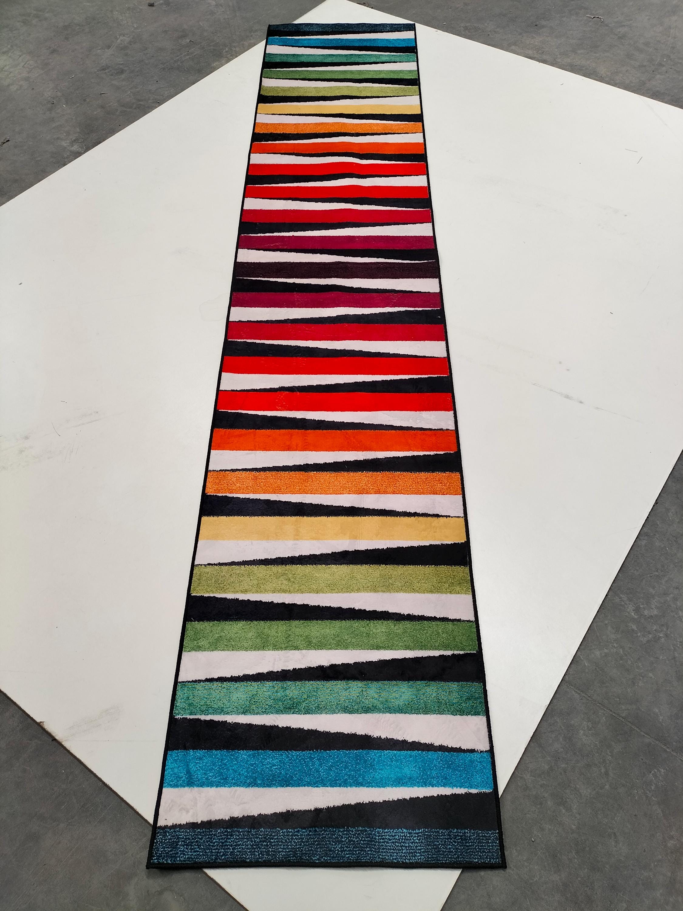 3d Pattern Runner Rug Colorful Hallway Runner Rug: 3D Print Cotton Woven, Non-slip - Etsy