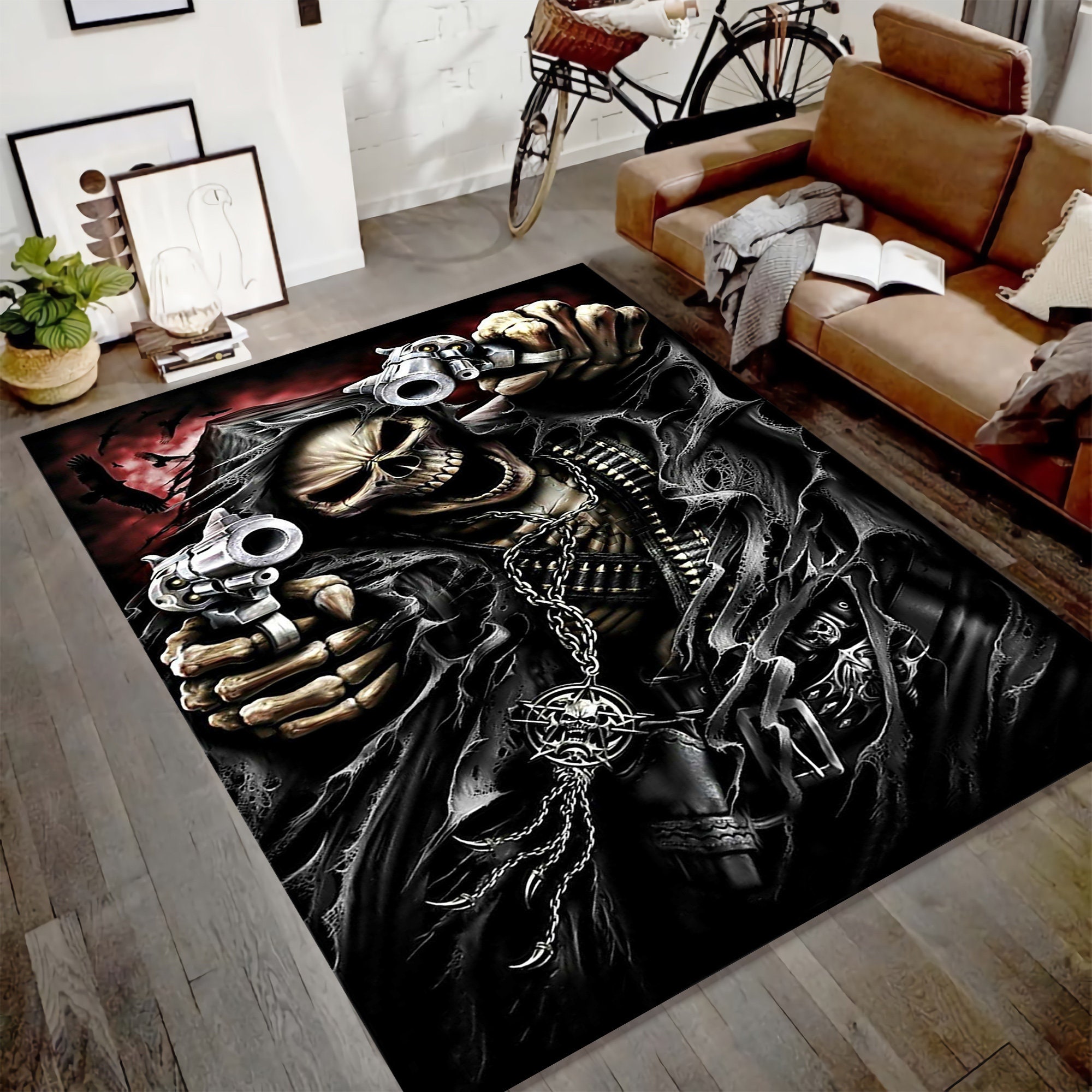 Colored Skull Kits Latch Hook Rug Kits Carpet Embroidery Latch