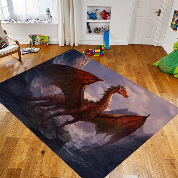 Dragon Rug, Dragon Pattern Rug, Customized Rug, Family Gift, Living Room Rugs, Modern Rugs, Gift Ideas, Birthday Gift, Personalized Rug