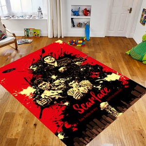 Tony Montana Rug,scarface Rug,rugs for Bedroom,aesthetic Men Tony Montana Rug,scarface Rug,rugs for Bedroom,aesthetic Men