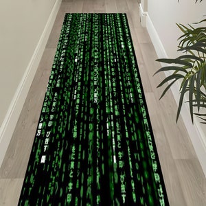 Runner Matrix Rug, Matrix Runner,Matrix Long Rug,Matrix Entry Rug,Matrix Hallway Runner,Runner Matrix Gifts,Matrix Area Rug,Gift  Matrix Rug